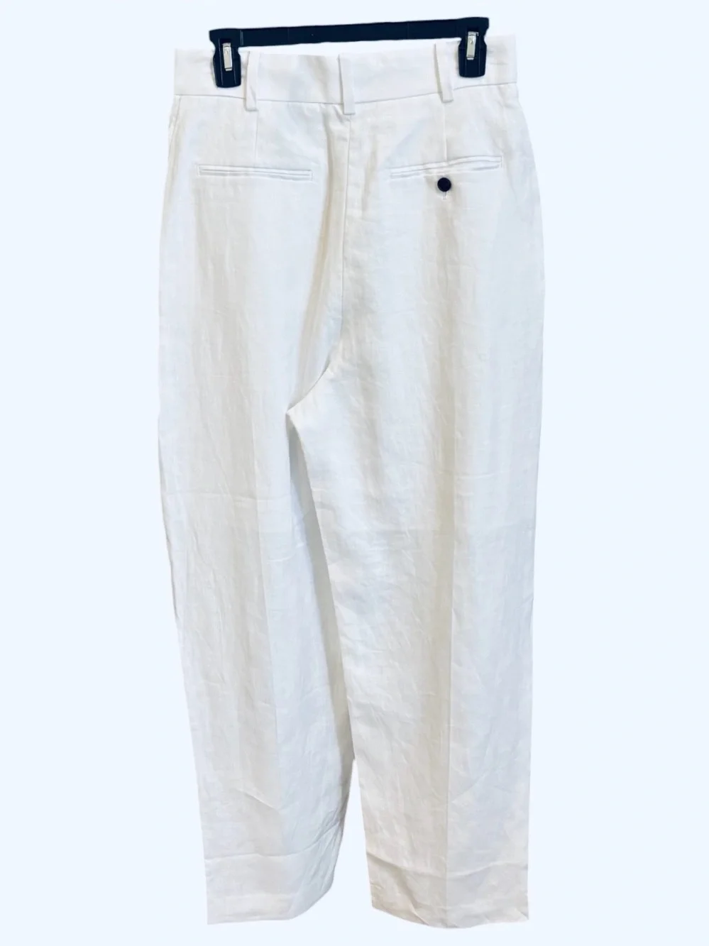 COS Tailored Linen Barrel Leg Pants in White Size 6. NWT